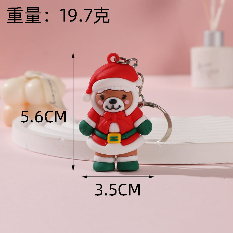 Wholesale Cute Christmas bear keychain