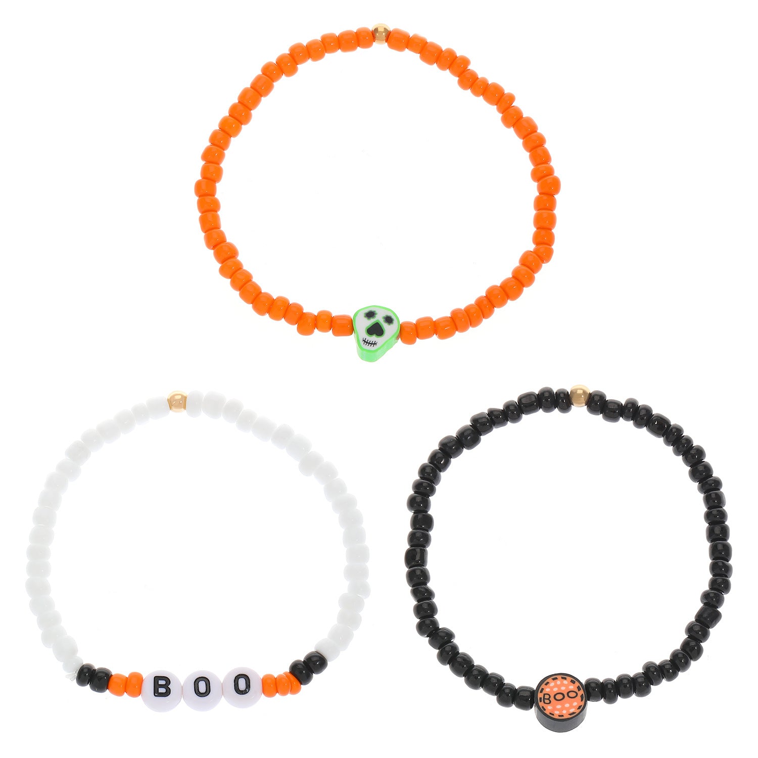 Wholesale  Alphabet Bead Bracelet Set Bohemian Ghost Pumpkin Jewelry Accessory for Women Festival Gift