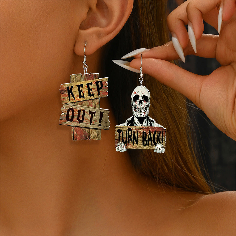 Wholesale  Acrylic Earrings  Road Sign Styling Earrings