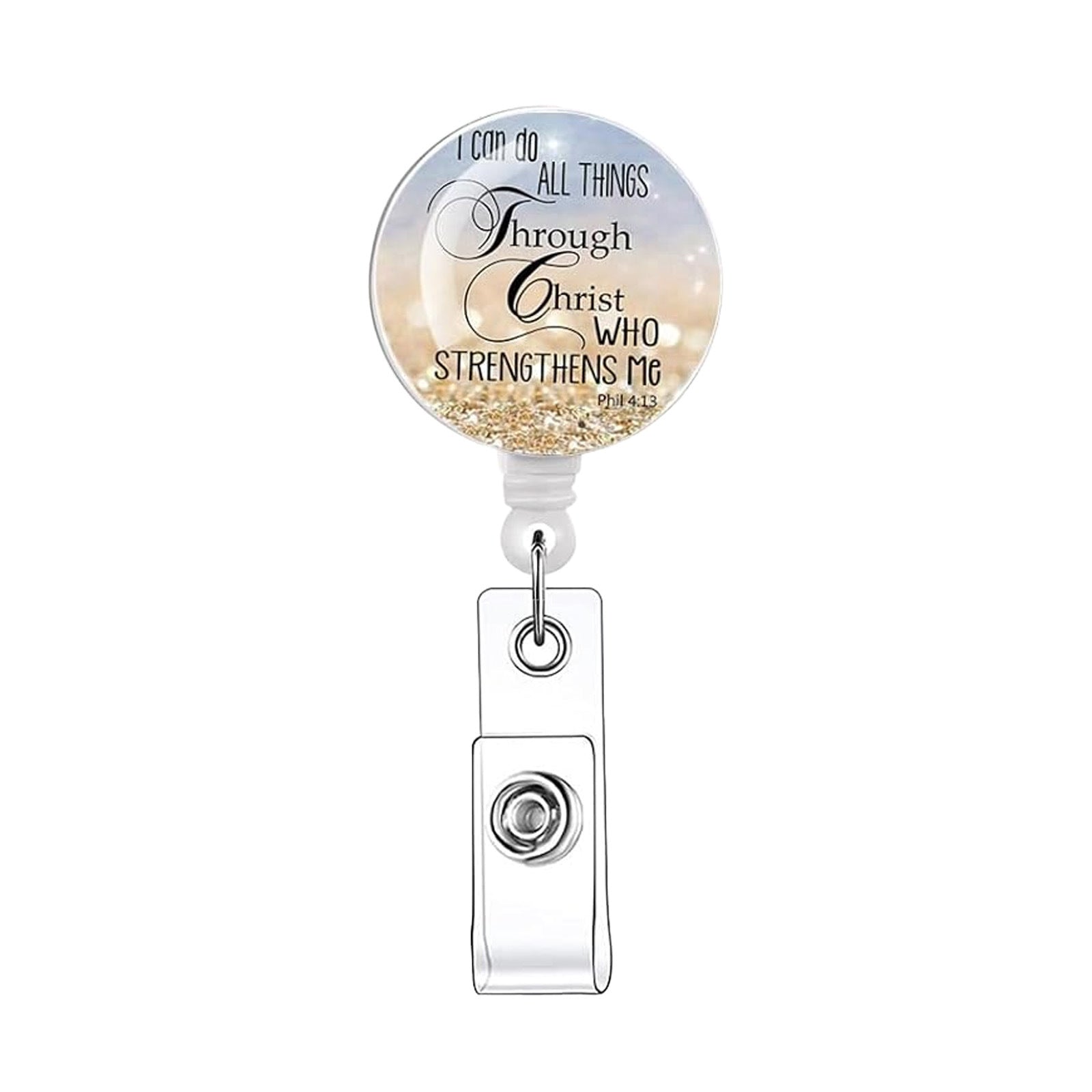 Wholesale Acrylic Retractable Badge Holder with English Quote for Everyday Office Use