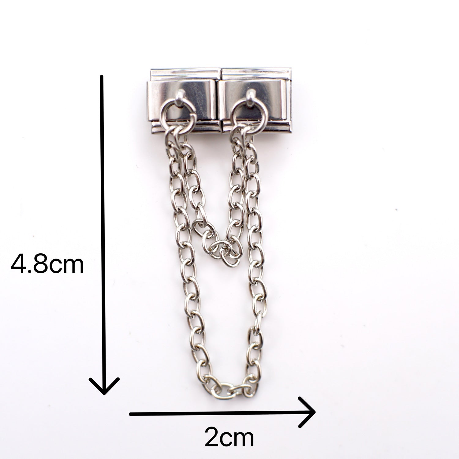 Wholesale 5pcs/pack Makeup &  Accessories Enamel Italian Charms Single Section Creative Stainless Steel Composable Bracelet