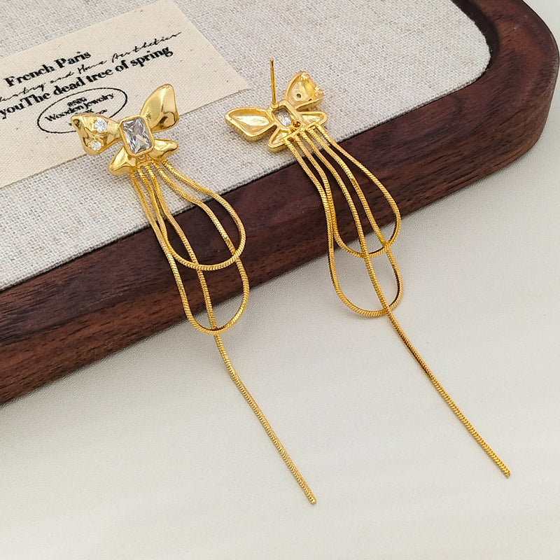Wholesale  bow earrings long earrings