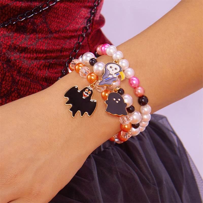 Wholesale  Pumpkin Ghost Bracelet Set