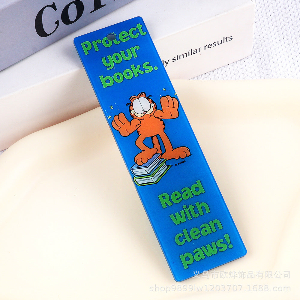 Wholesale 10pcs Cartoon Acrylic Double-sided Bookmark