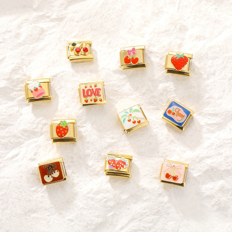 Großhandel italienisches Charmearmband 9mm DIY Spleißen süßer kreativer Anhänger Edelstahl komponierbares Armband