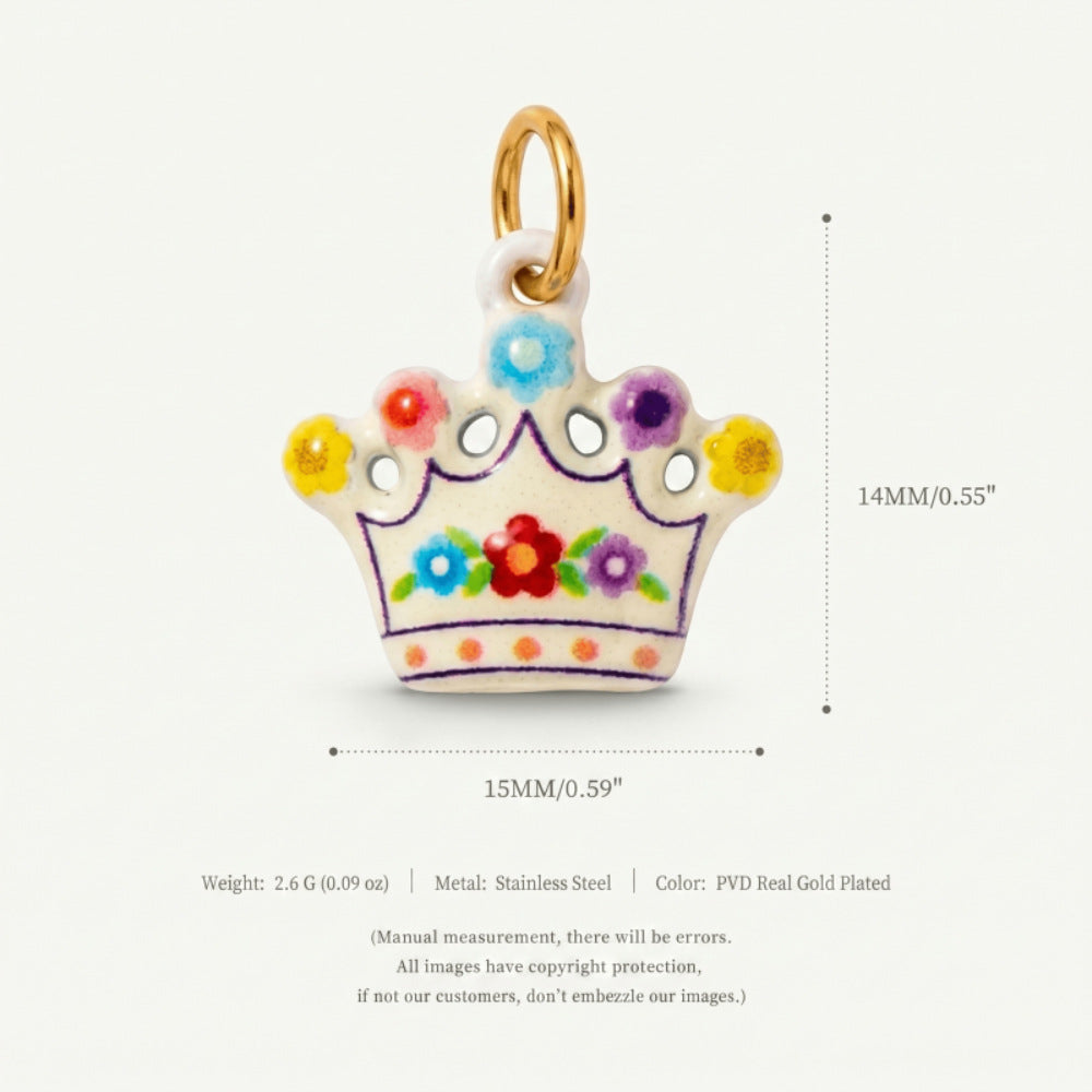Wholesale Fashion Plant Pendant Stainless Steel Gold Plated Irregular DIY Accessory Bag Charm Everyday Wear Or Boutique Resale
