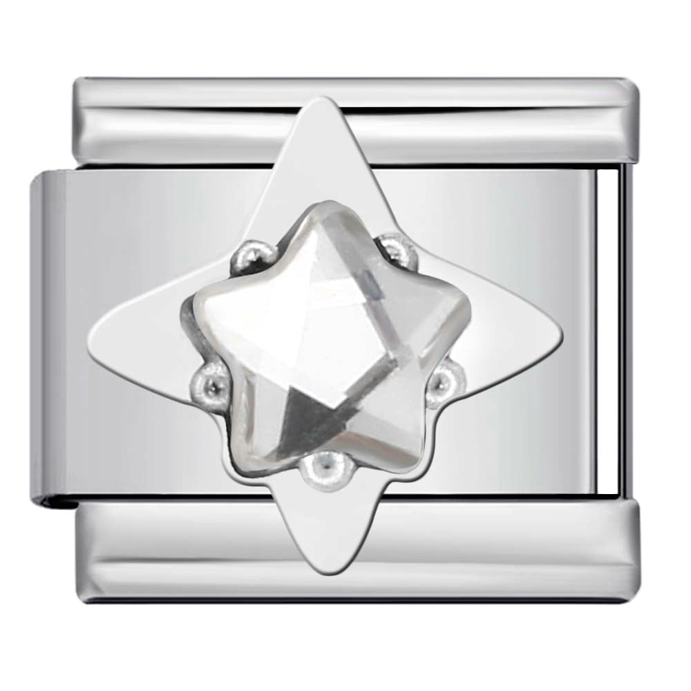 Wholesale Stainless Steel Italian Charm Bracelet DIY Jewelry Accessory with Five-Pointed Star Design for Women