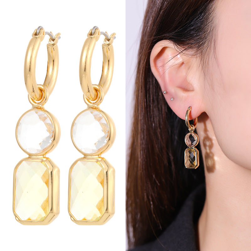 Wholesale Faceted Colorful Crystal Earrings