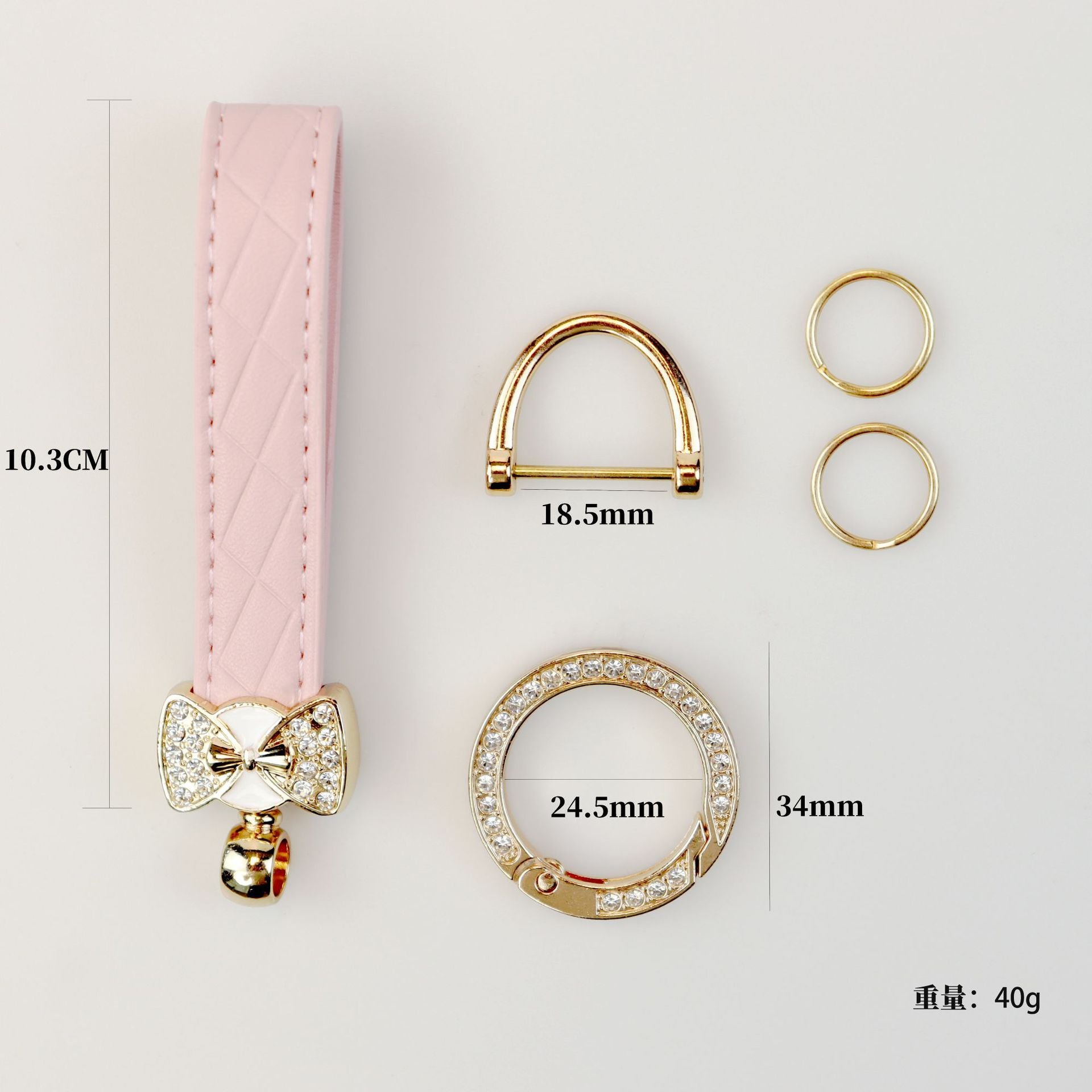 Wholesale Zinc Alloy Leather Rhinestone Butterfly Keychain - Stylish Car Key Accessory for Gifts