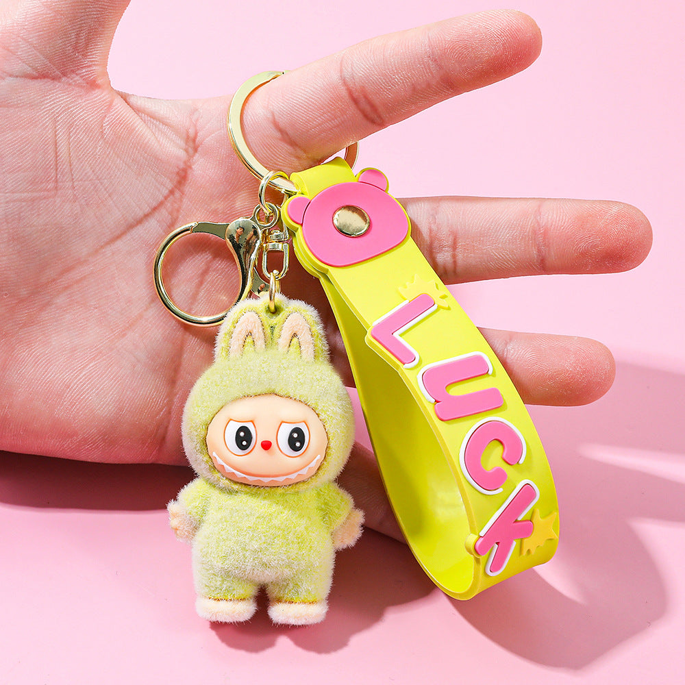 Wholesale Creative Cute Cartoon Flocking Keychain