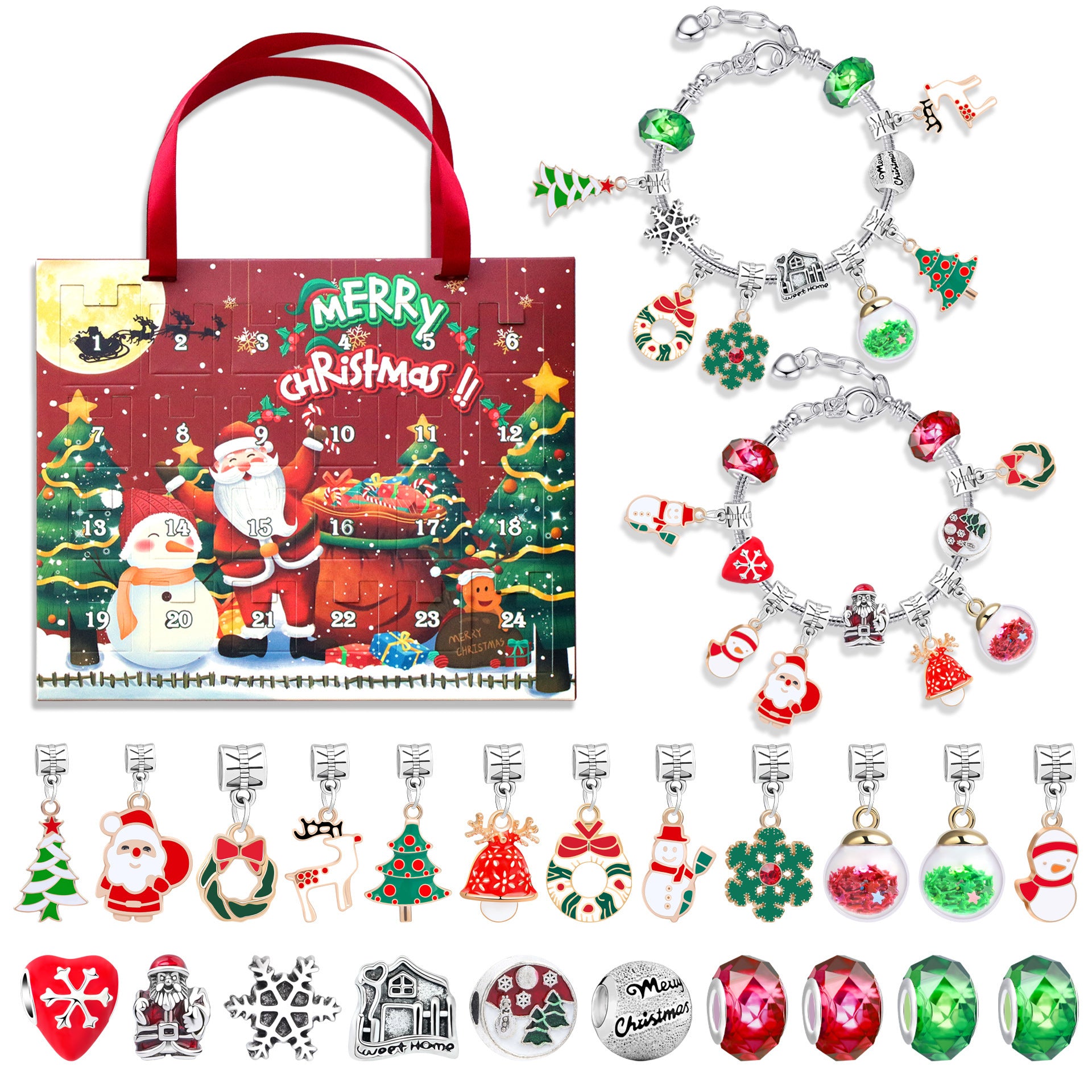 Wholesale Christmas Creative Blind Box Earrings Bracelet ACC-BT-HuaNa001