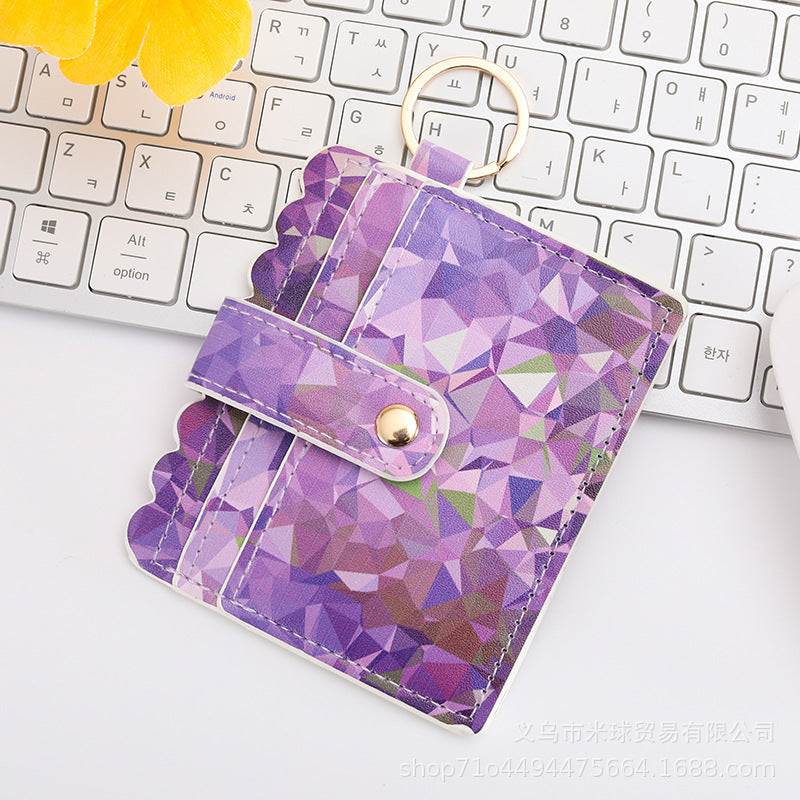 Wholesale Western Style Aztec Tie Dye Camouflage Plaid Leopard Print PU Pickup Bag Keychain ACC-KC-MiQiu001