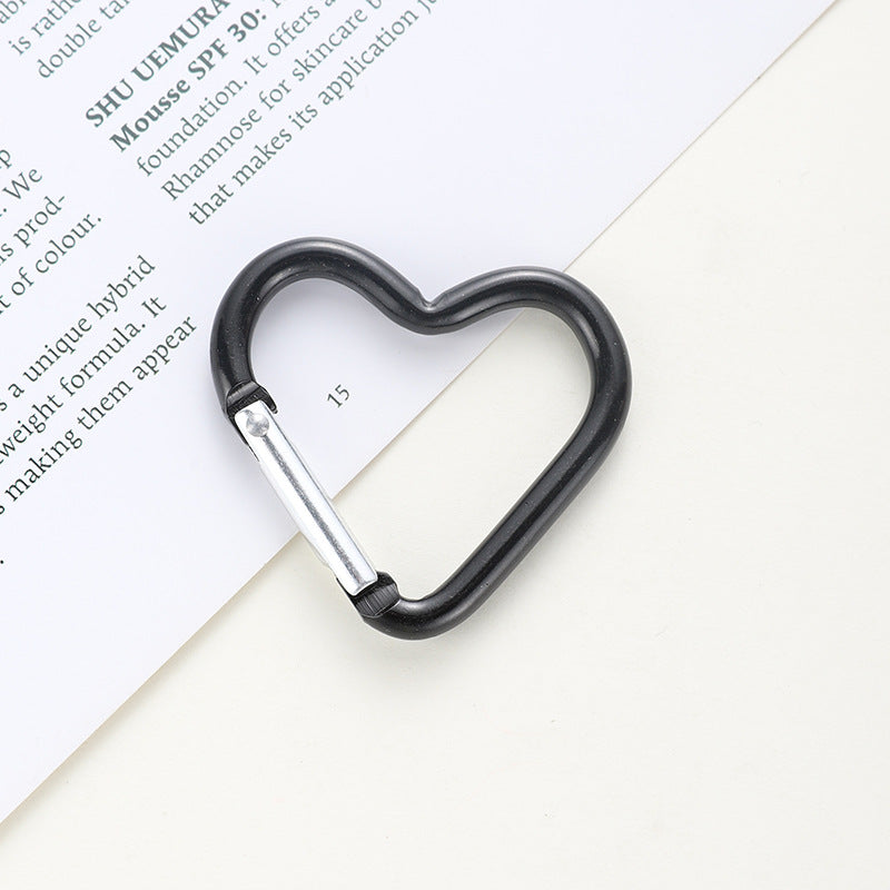 Wholesale Heart aluminum alloy multifunctional safety buckle keychains