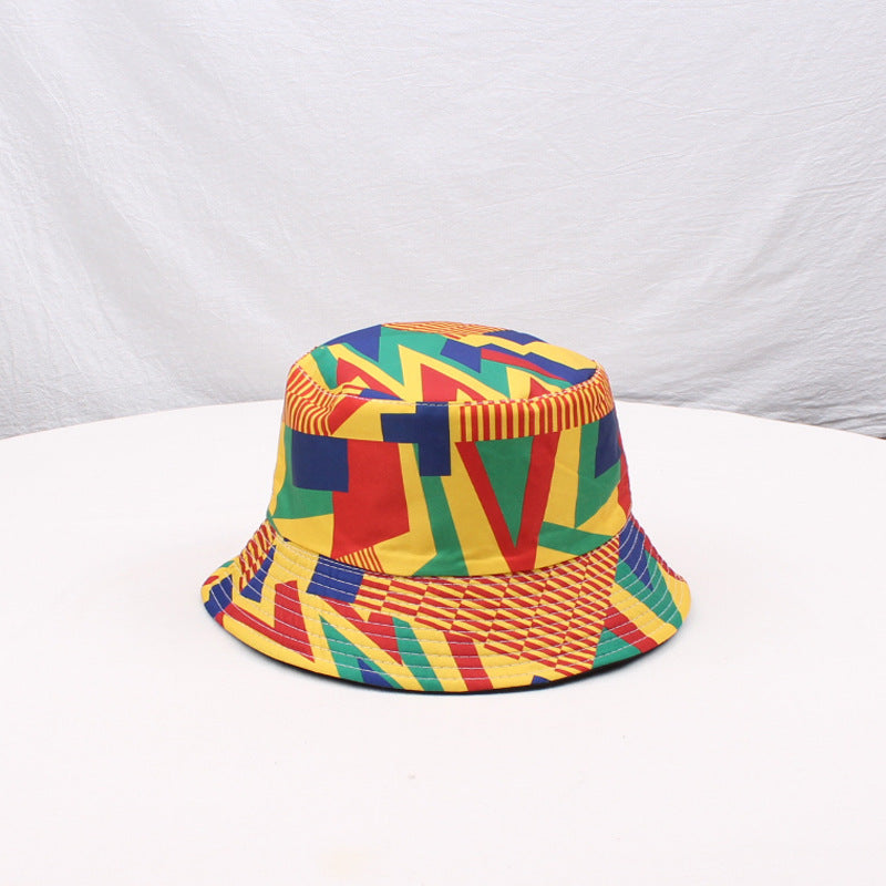 Wholesale  Double-sided Fisherman Hat  Printed Basin Hat Bucket Hat