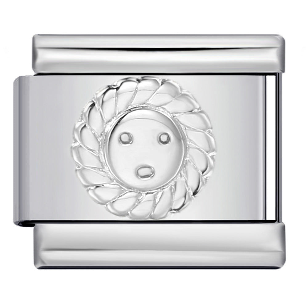 Wholesale Italian Charm Bracelet 9mm DIY Splicing Removable Convex Silver Stainless Steel Composable Bracelet