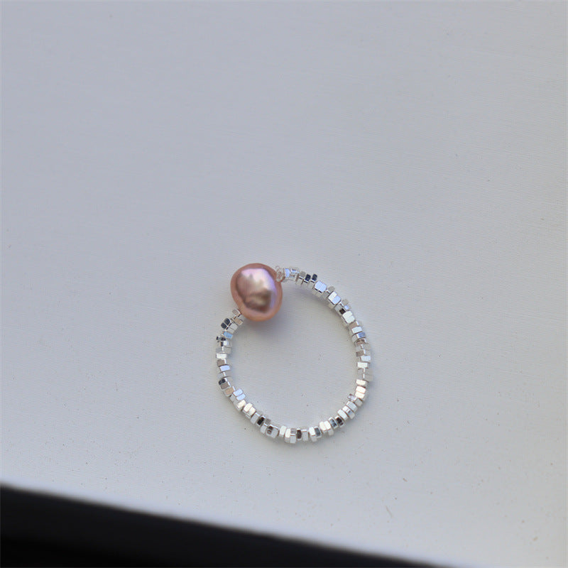Wholesale  pearl elastic natural stone ring