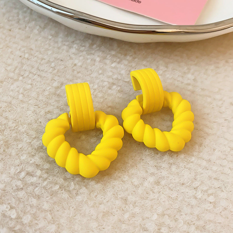 Wholesale Yellow Flower Butterfly Simple Earrings ACC-ES-Weim004