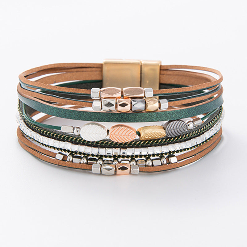 Wholesale Boho Leather Multi-layer Bracelet