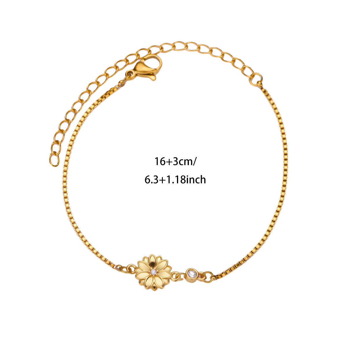 Wholesale Gold-plated December flower bracelet
