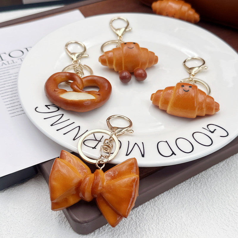 Wholesale Food Alkaline Water Bread Bag Pendant Keychains