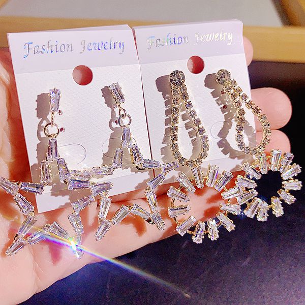 Wholesale Random Color 10pcs Long Copper Tassel Earrings ACC-ES-Pabo006