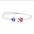 Wholesale Stainless steel American Flag Bracelet Red White Blue Heart Bracelet