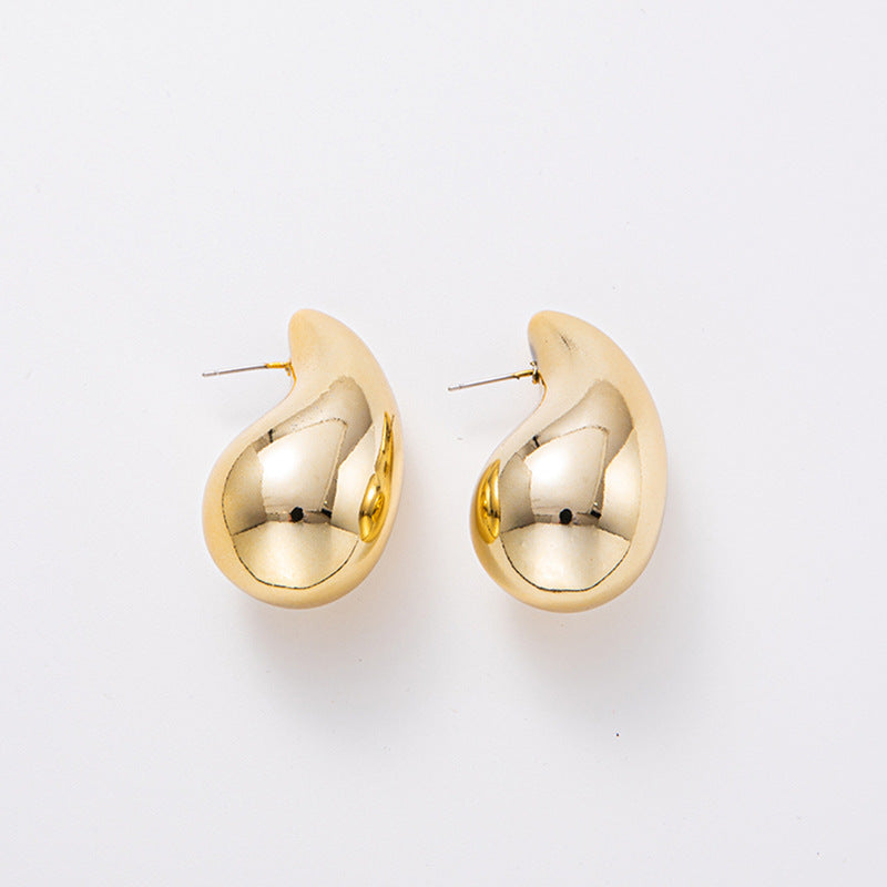 Wholesale  large water drop electroplated acrylic earrings