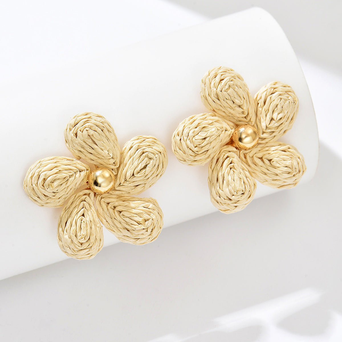 Wholesale Raffia Woven Bohemian Retro Ethnic Earrings Party Wear Boutique Resale Gift