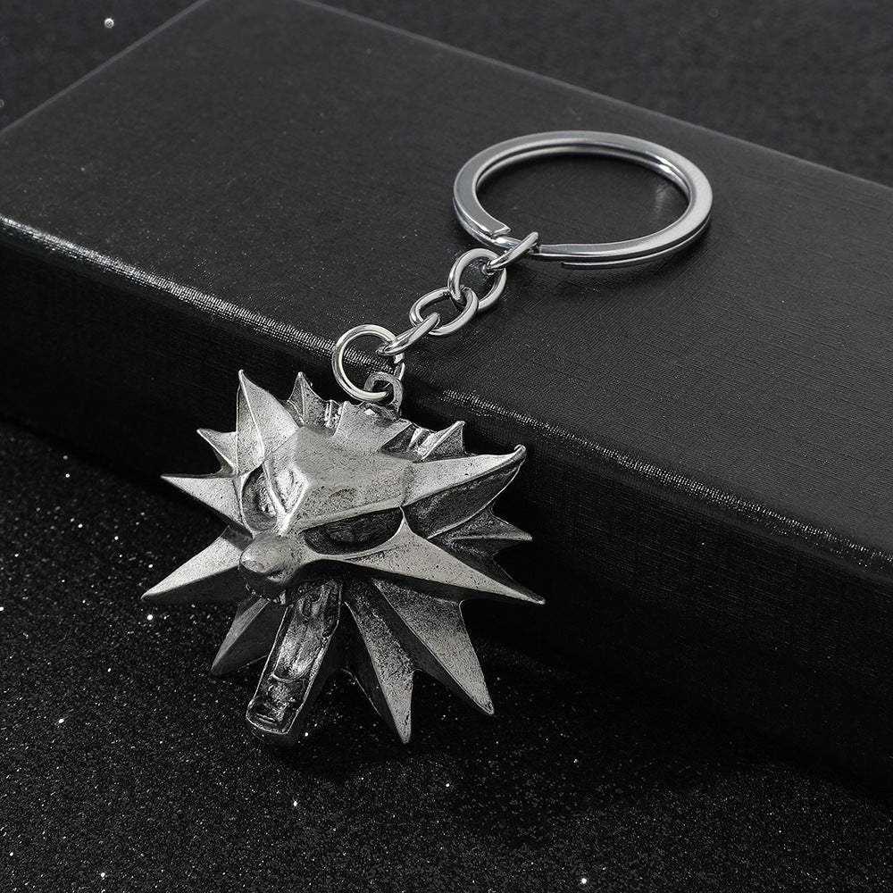 Wholesale wolf head keychain