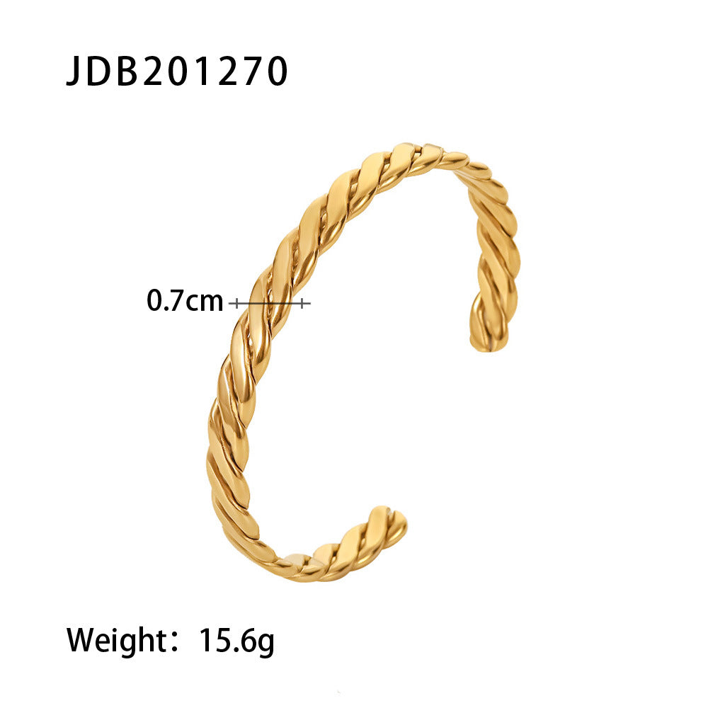 Wholesale Titanium Steel Bracelet Stainless Steel Zircon Inlaid Bracelet Vintage Bracelet Zircon Bracelets ACC-BT-Jied003