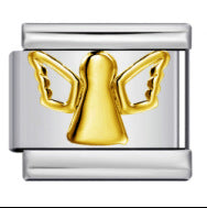 Wholesale Italian modular Photo-style angel pattern DIY  bracelet