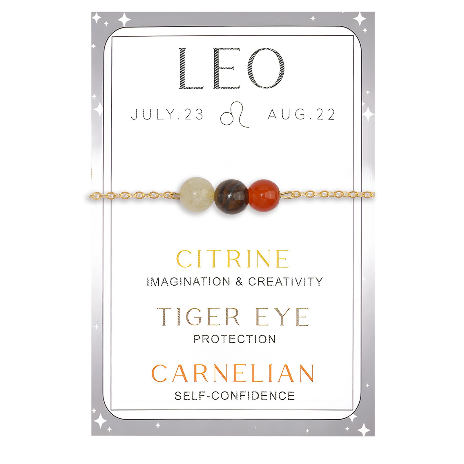 Wholesale Lucky Constellation Bracelet Gold Box Chain Green Aventurine Amethyst Aquamarine Bracelet