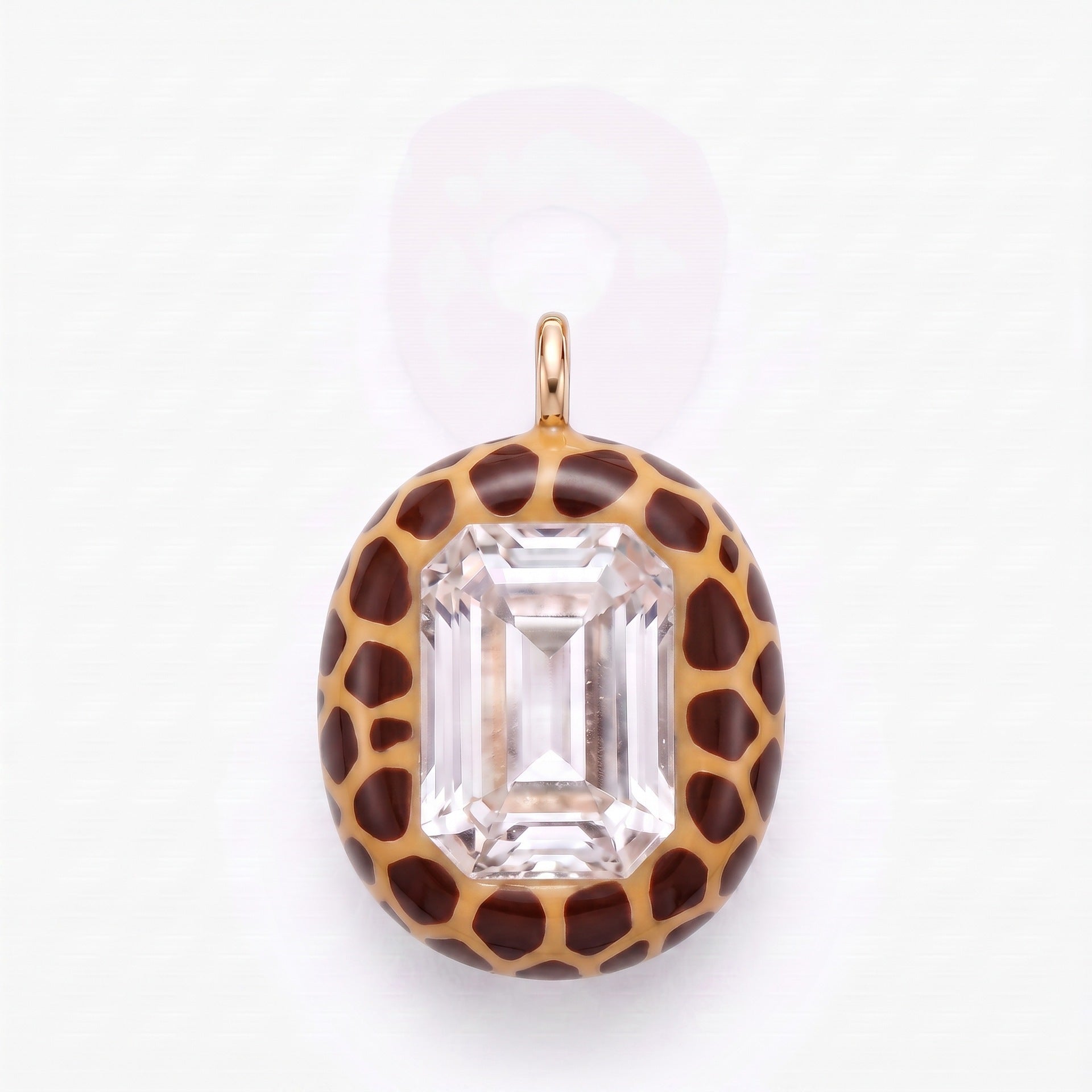 Wholesale Stainless Steel Zebra Pattern Pendant With Open Chain 18K Gold Tone Finish DIY Jewelry Accessory For Fashion Gift