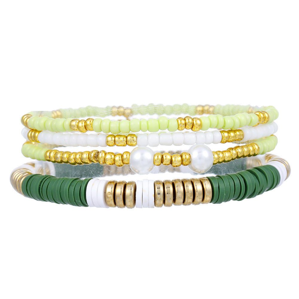 Wholesale Bohemian Summer Stackable Seed Bead Bracelet Colorful Beach Gift Fashion Accessory
