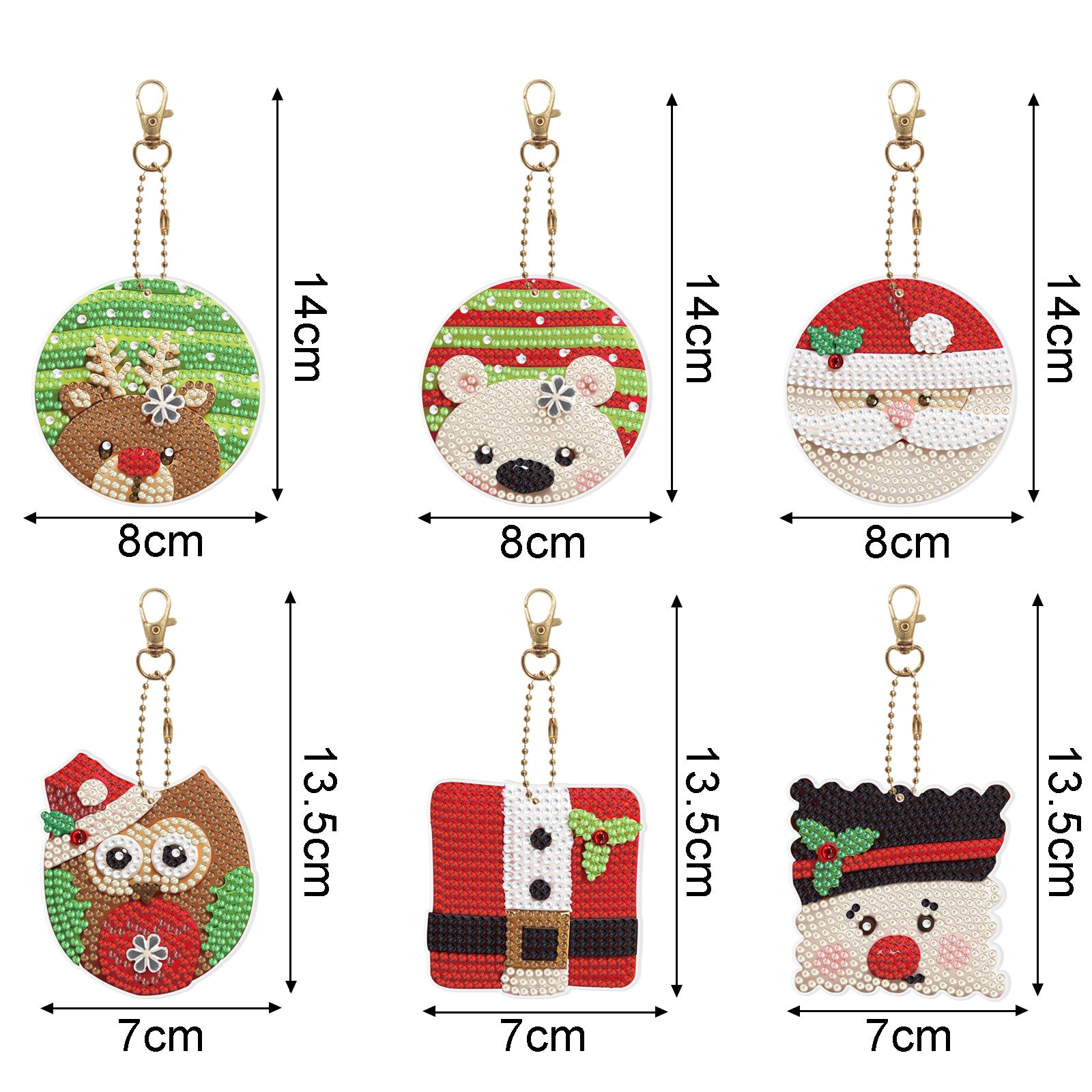 Wholesale Acrylic Cute Small Animal Dot Diamond Painting Custom Keychains ACC-KC-XingNa001
