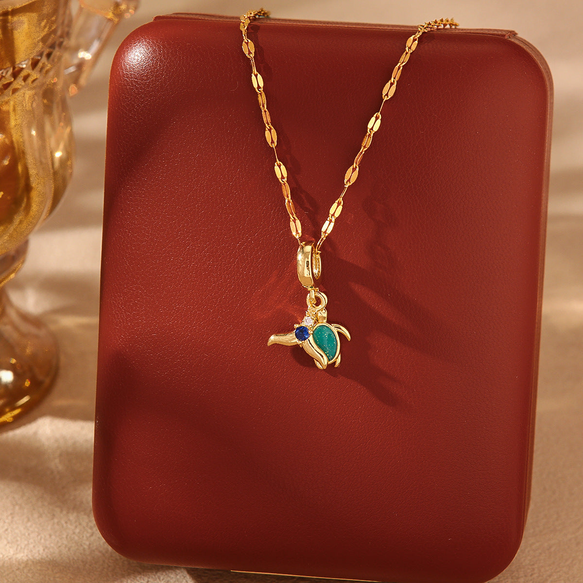 Wholesale  Summer Shell Mermaid Tears Titanium Steel Necklace