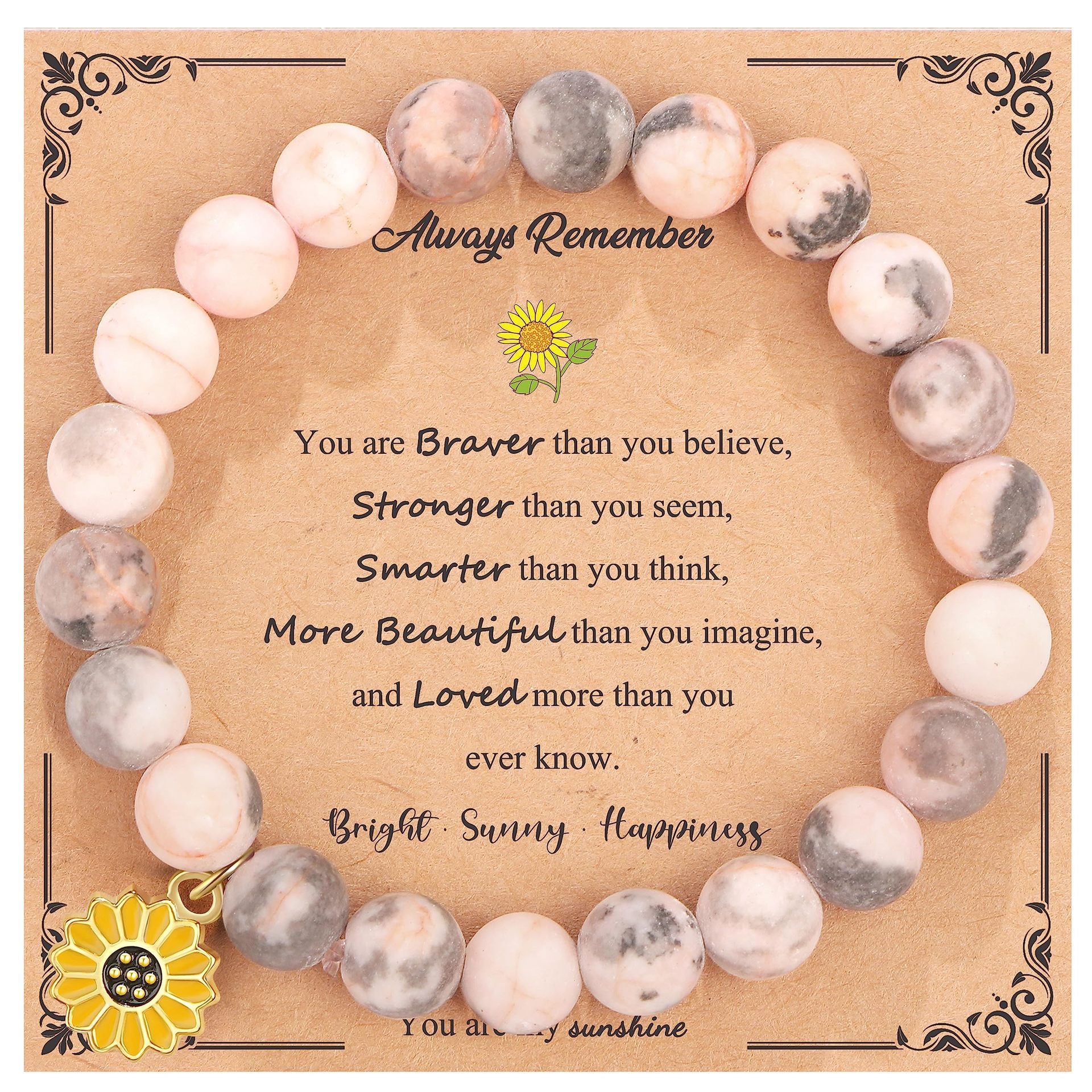 Wholesale Sunflower Flower of Friendship Natural Stone Rhodolite Beaded Bracelet Miyuki DIY Bracelets ACC-BT-ZhongH017