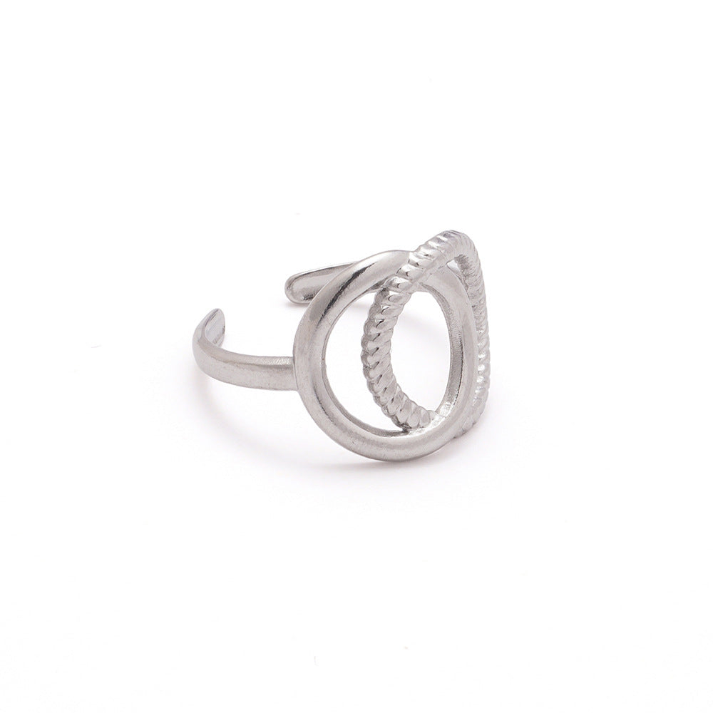 Wholesale Minimalist Open Ring,  304 Stainless Steel,  Stylish Everyday Wear Jewelry Accessory for Boutique Resale