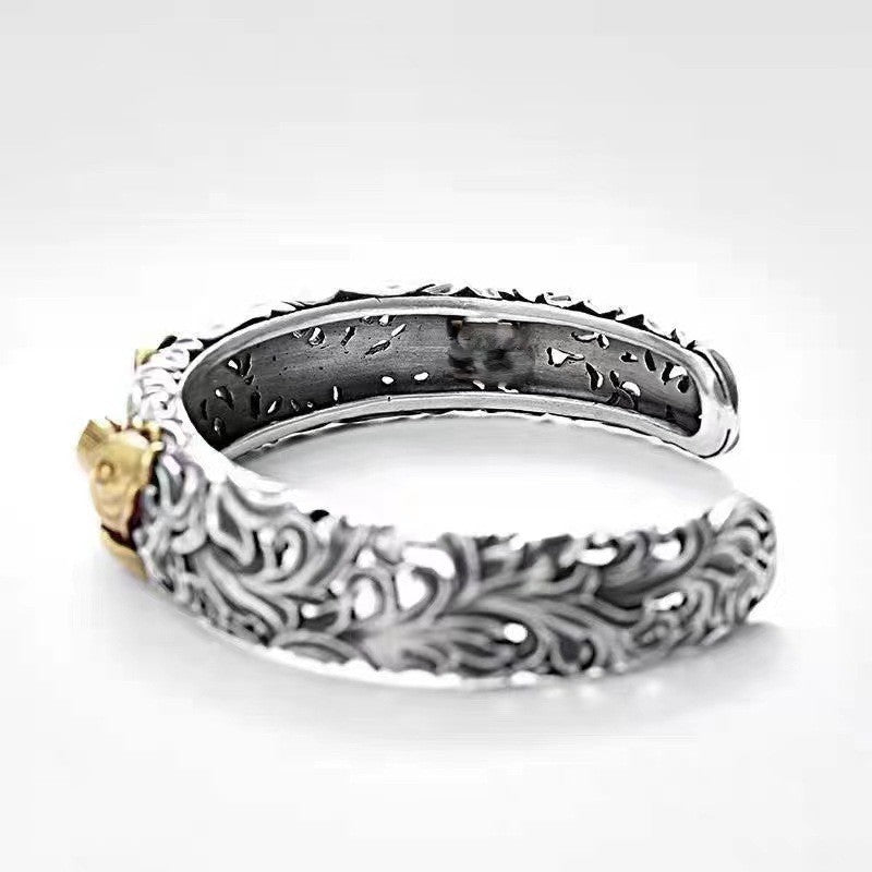 Wholesale Two-color Electroplating Koi Arabesque Bracelet ACC-BT-YuMei001