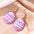 Wholesale Cartoon Printed Easter Egg Oil Earrings