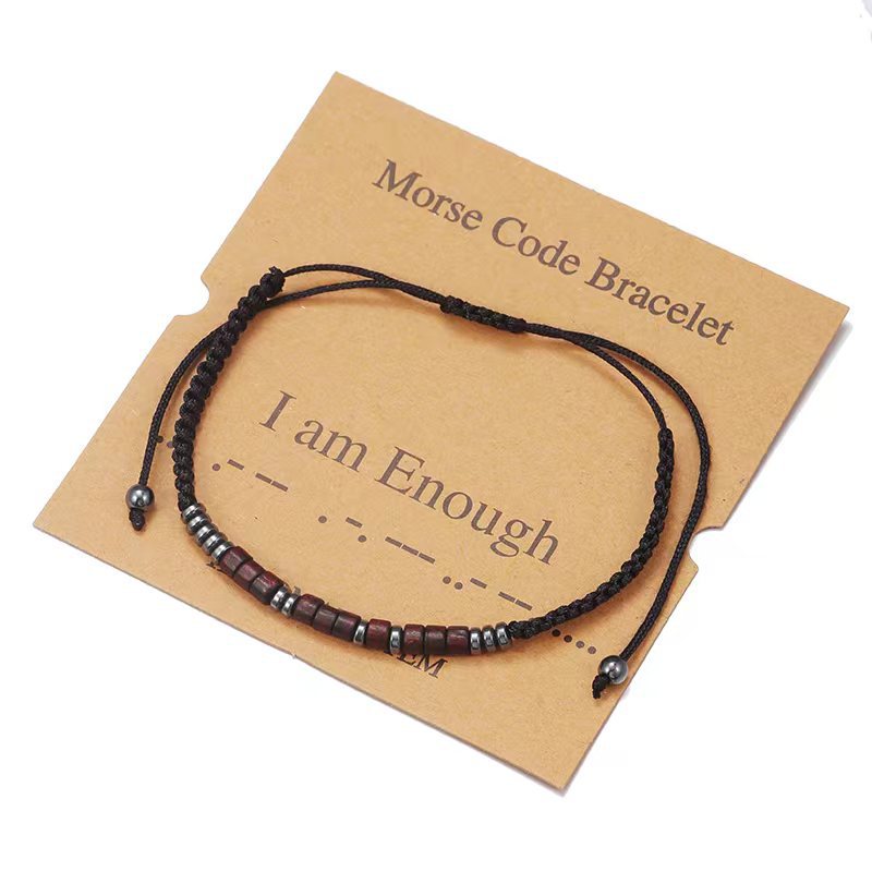 Wholesale Morse Code Letter Number Couple Bracelets