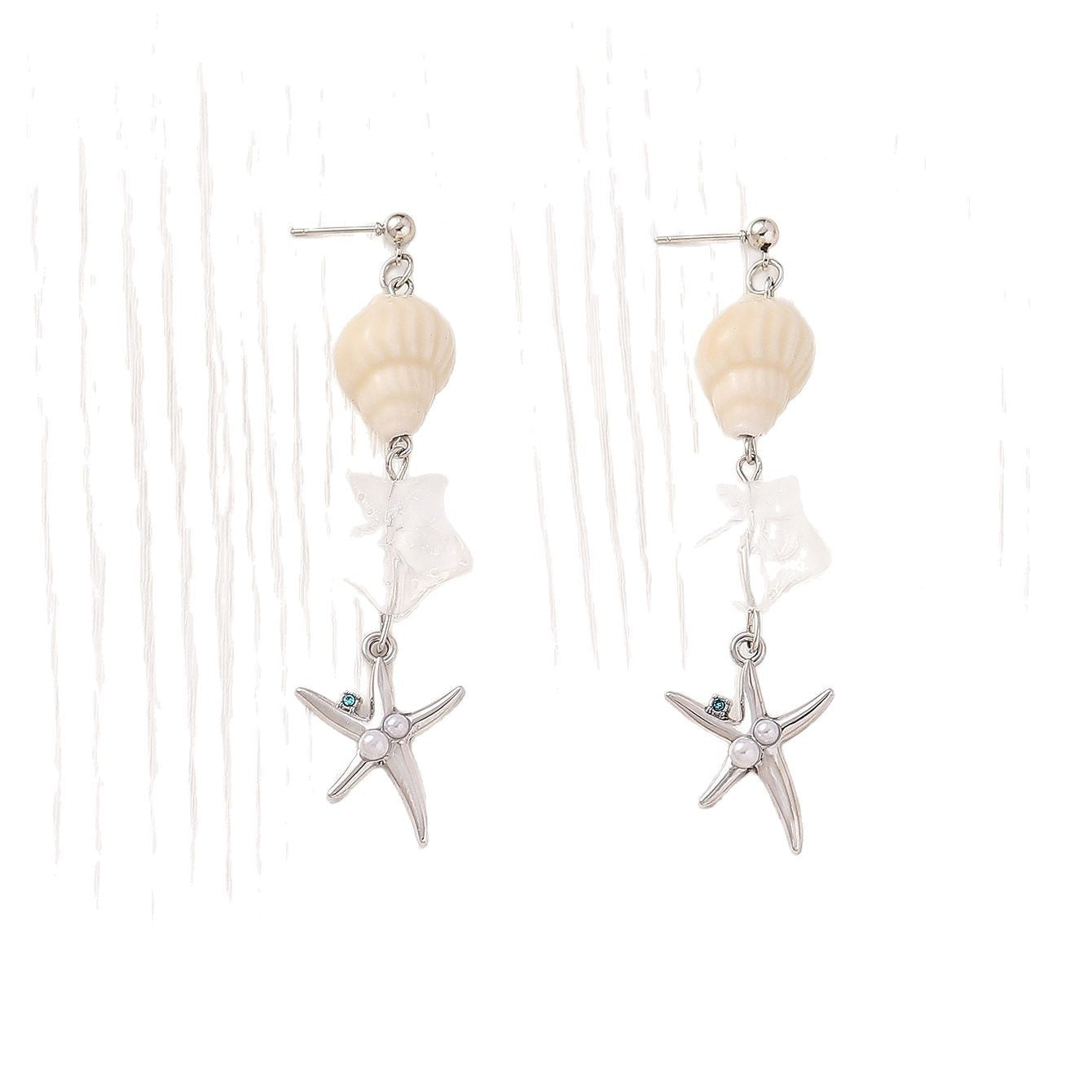 Wholesale Conch and starfish light luxury earrings