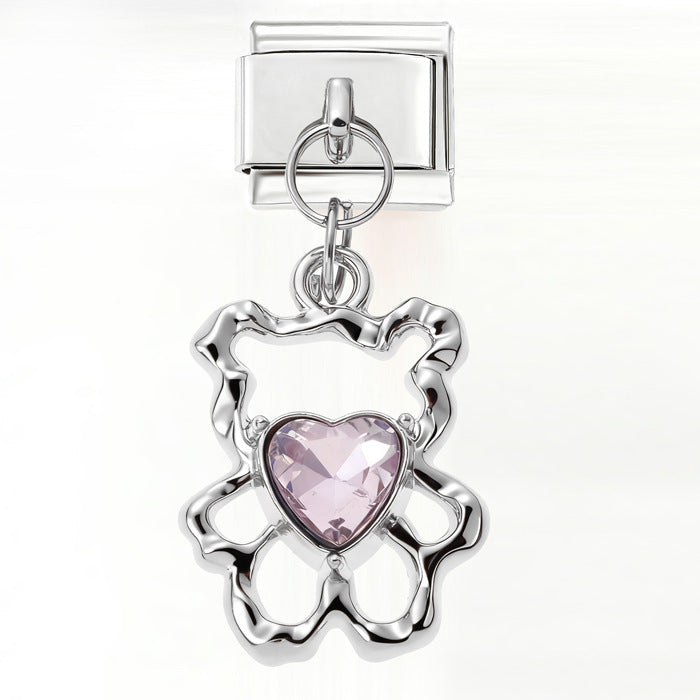 Wholesale  Italian Charm Bracelet 9mm DIY color patchwork Creative Stainless Steel Composable Bracelet