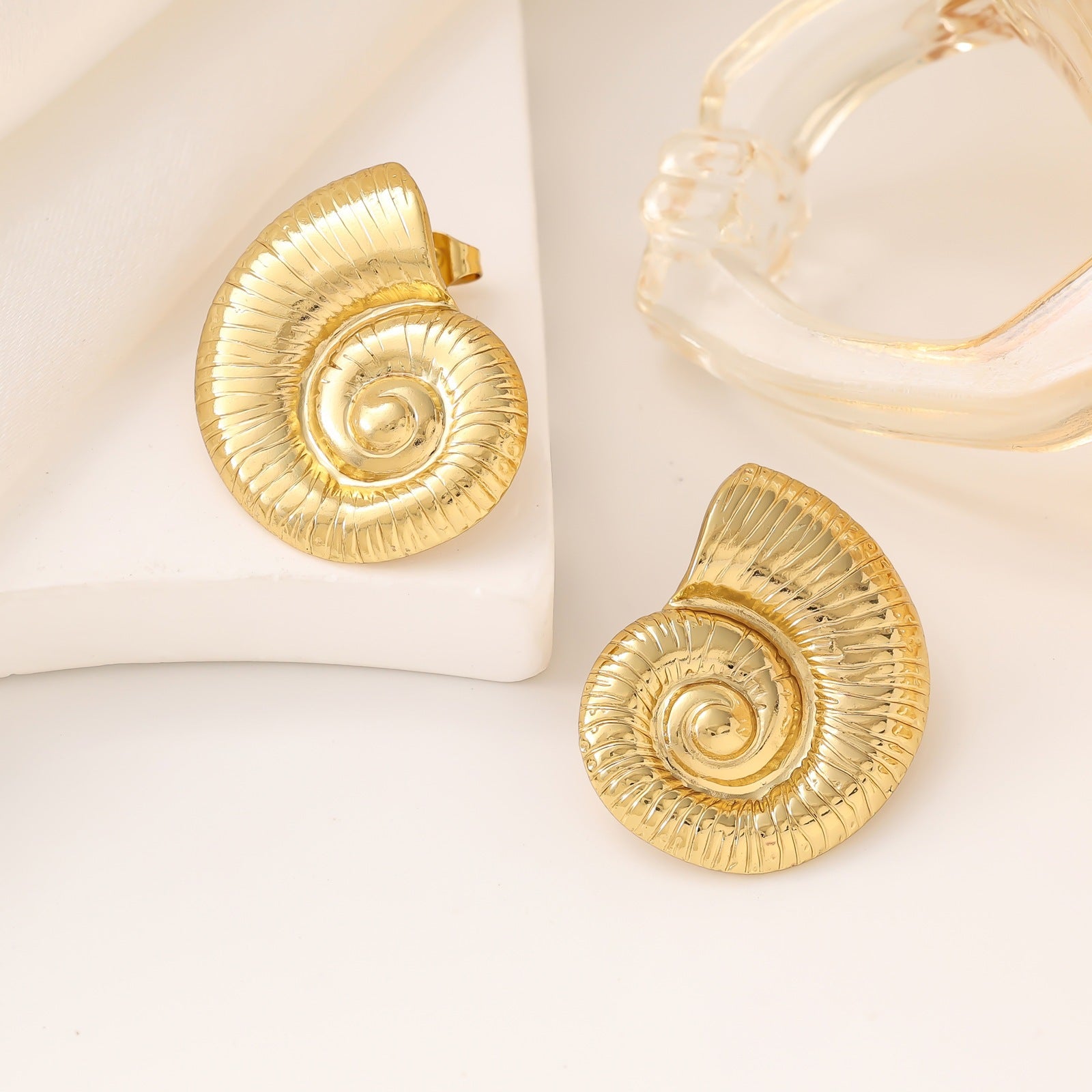 Wholesale Luxury Stainless Steel Heart and Flower Earrings