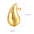 Wholesale  water drop stainless steel hollow earrings plated 18K earrings