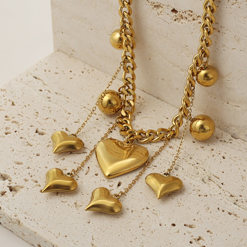 Wholesale Titanium steel heart necklace