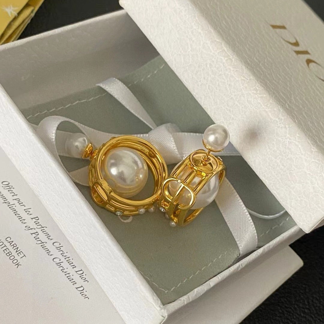 Wholesale Brass Man-Made Pearl Earrings ACCVIP