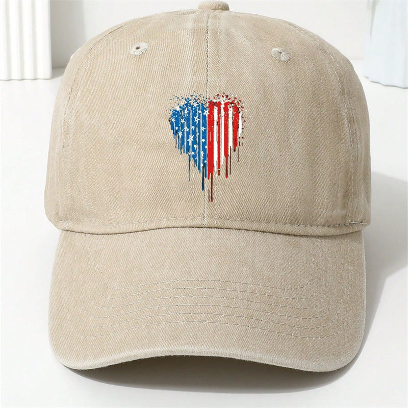 Wholesale Love Printing Baseball Hat Independence Day Flag Cap
