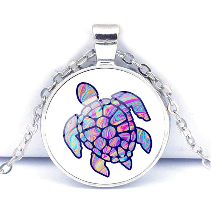 Wholesale Colored Turtle Time Gem Necklace ACC-NE-JiaYun002