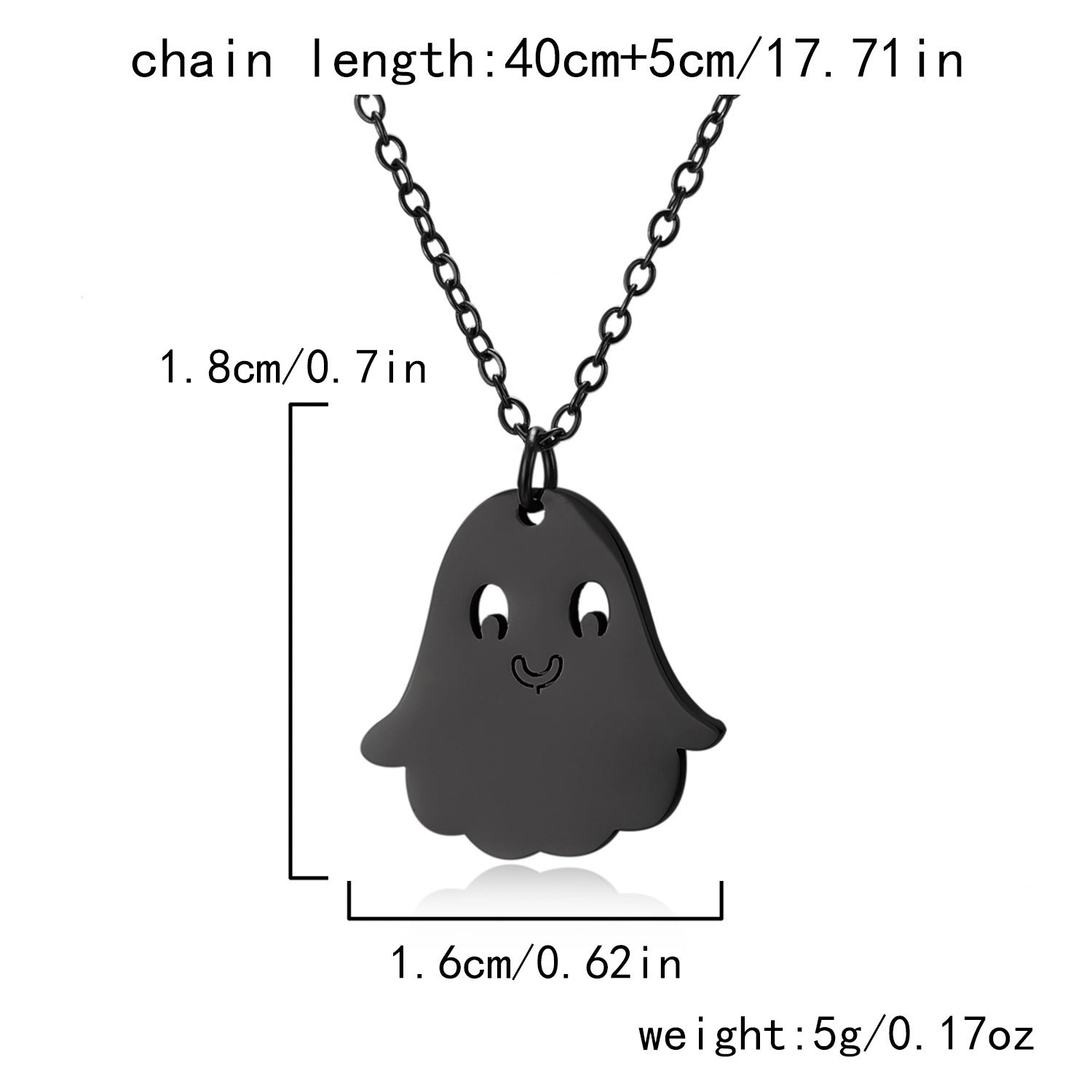 Wholesale Stainless Steel  Ghost Necklace Pumpkin  Pendant Trendy Jewelry Accessory